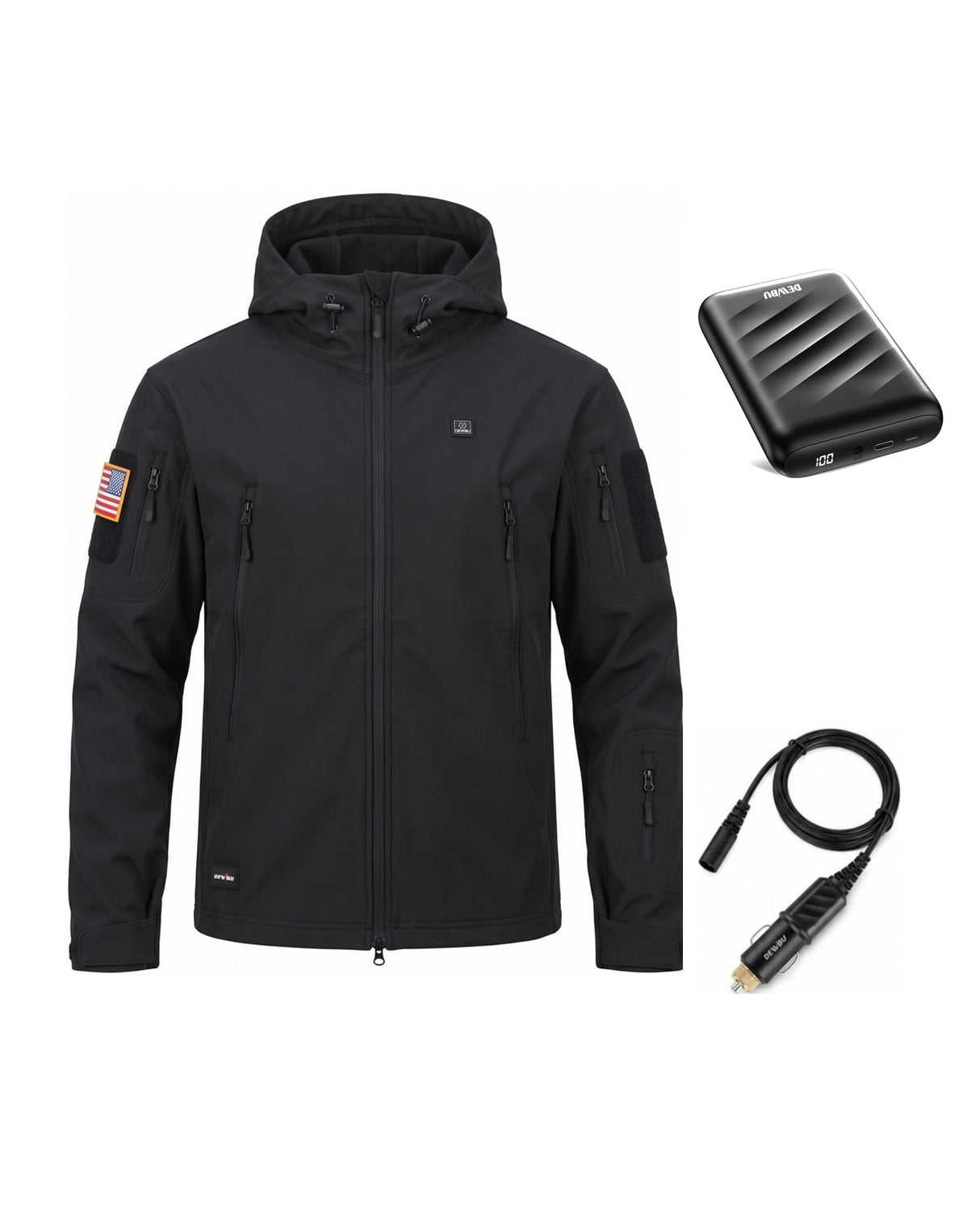 12V Men's Worksite Softshell Heated Jacket & Accessory Bundle