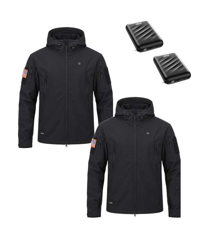 12V Softshell Heated Jacket & Extra Battery Gift Bundle for Men