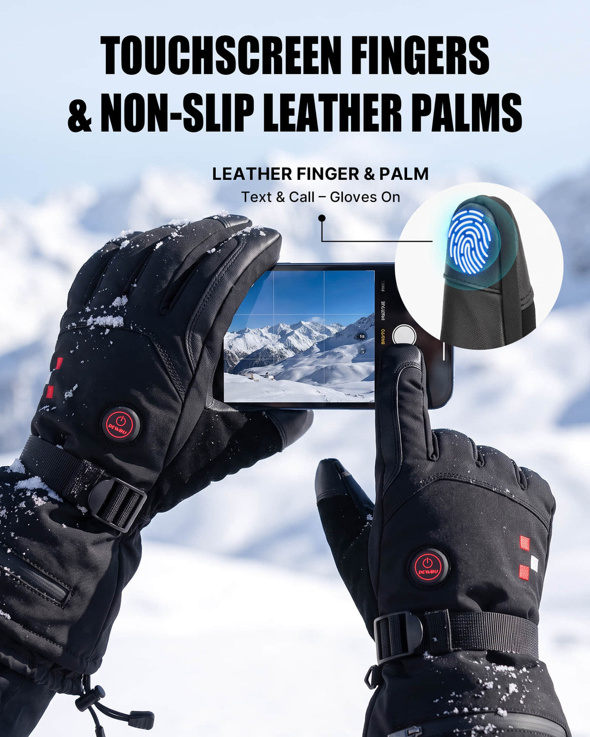 Heated Gloves for Men and Women with 7.4V Battery Pack
