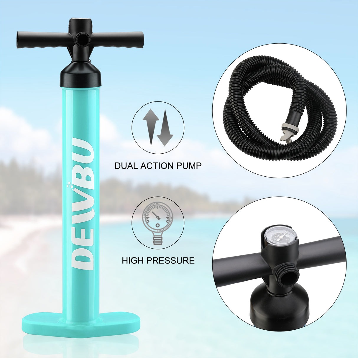 DEWBU Inflatable Stand Up Paddle Board with Paddle Surfboards-Green