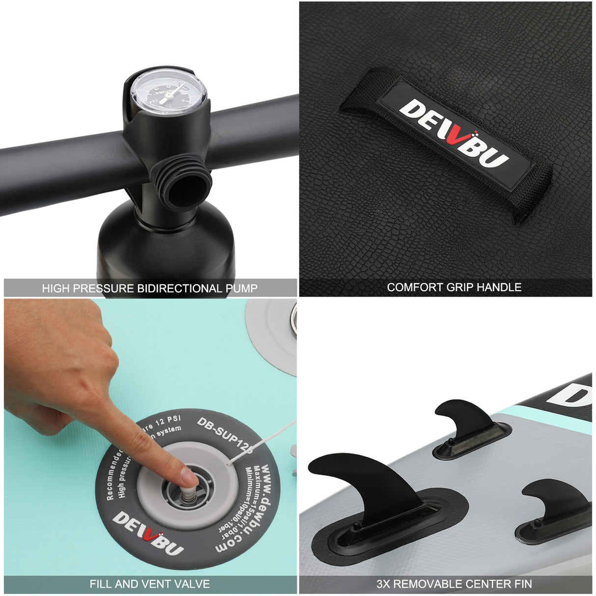 DEWBU Inflatable Stand Up Paddle Board with Paddle Surfboards-Green