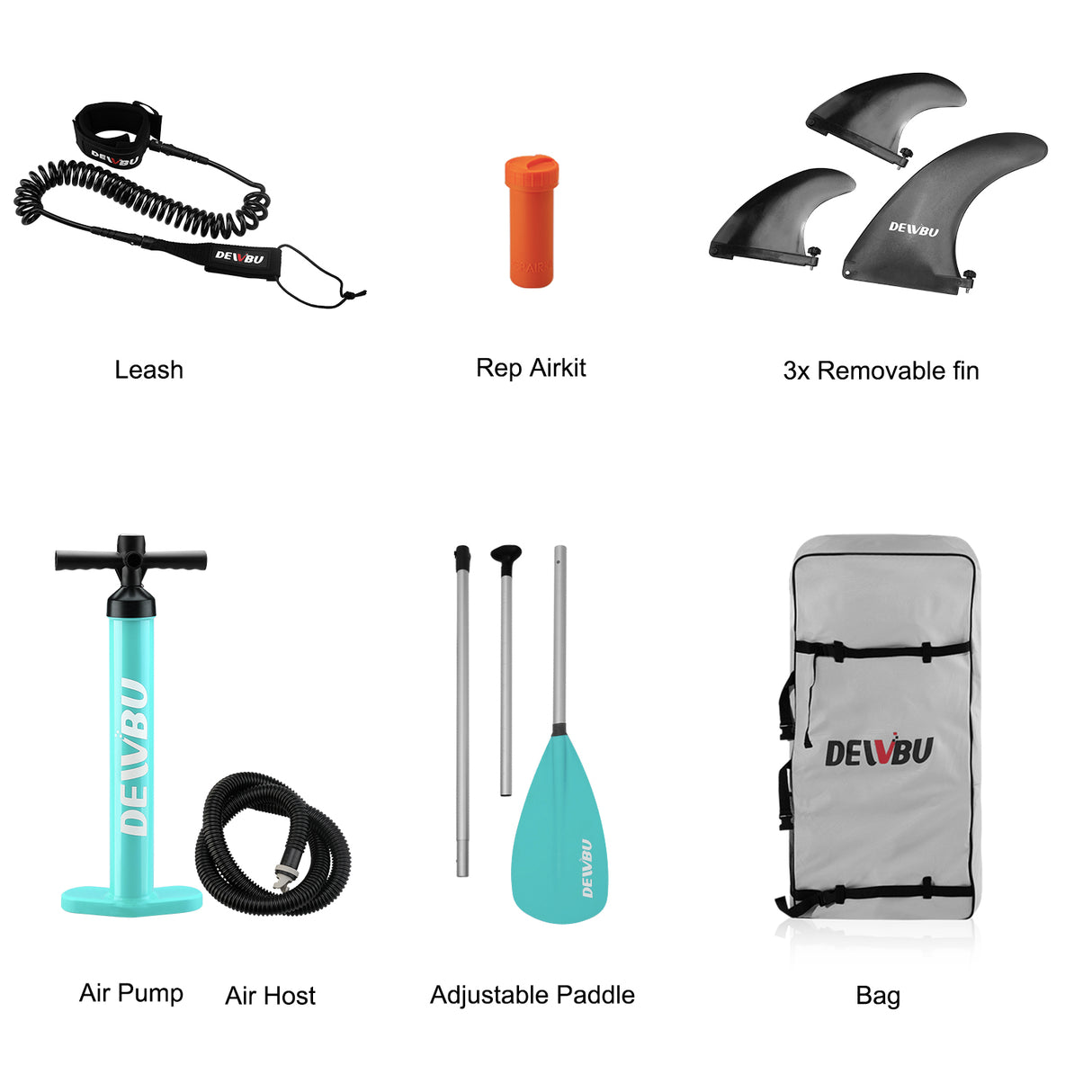 DEWBU Inflatable Stand Up Paddle Board with Paddle Surfboards-Green