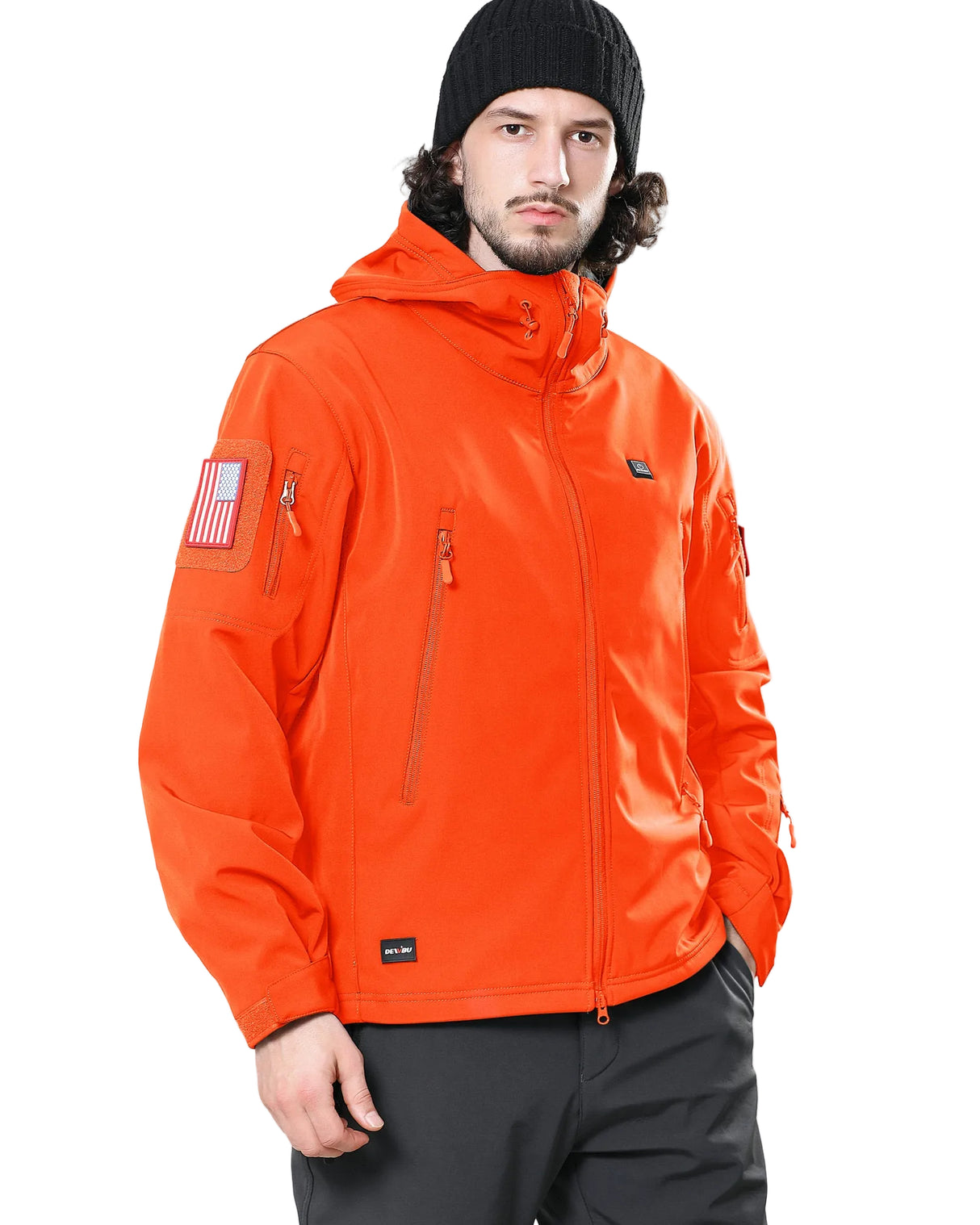 Men's Soft Shell Heated Jacket With 12V Battery Pack