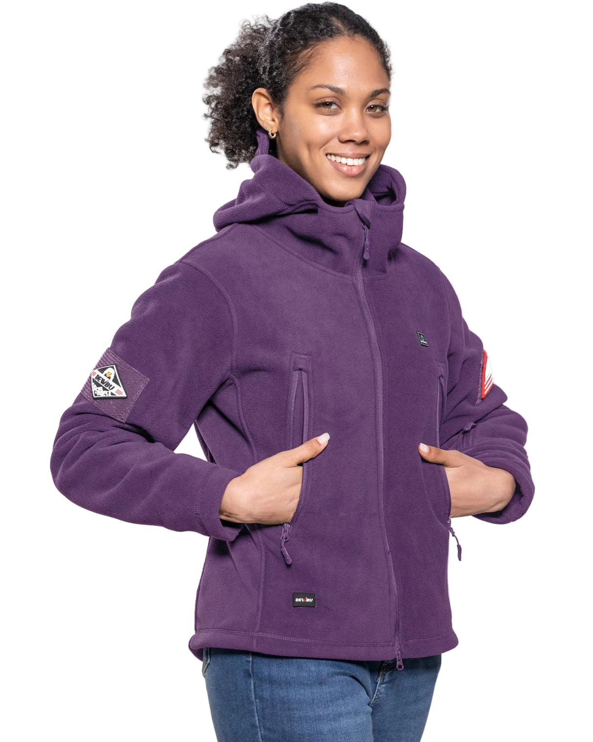 Women's Polar Fleece Heated Jacket With 12V Battery Pack