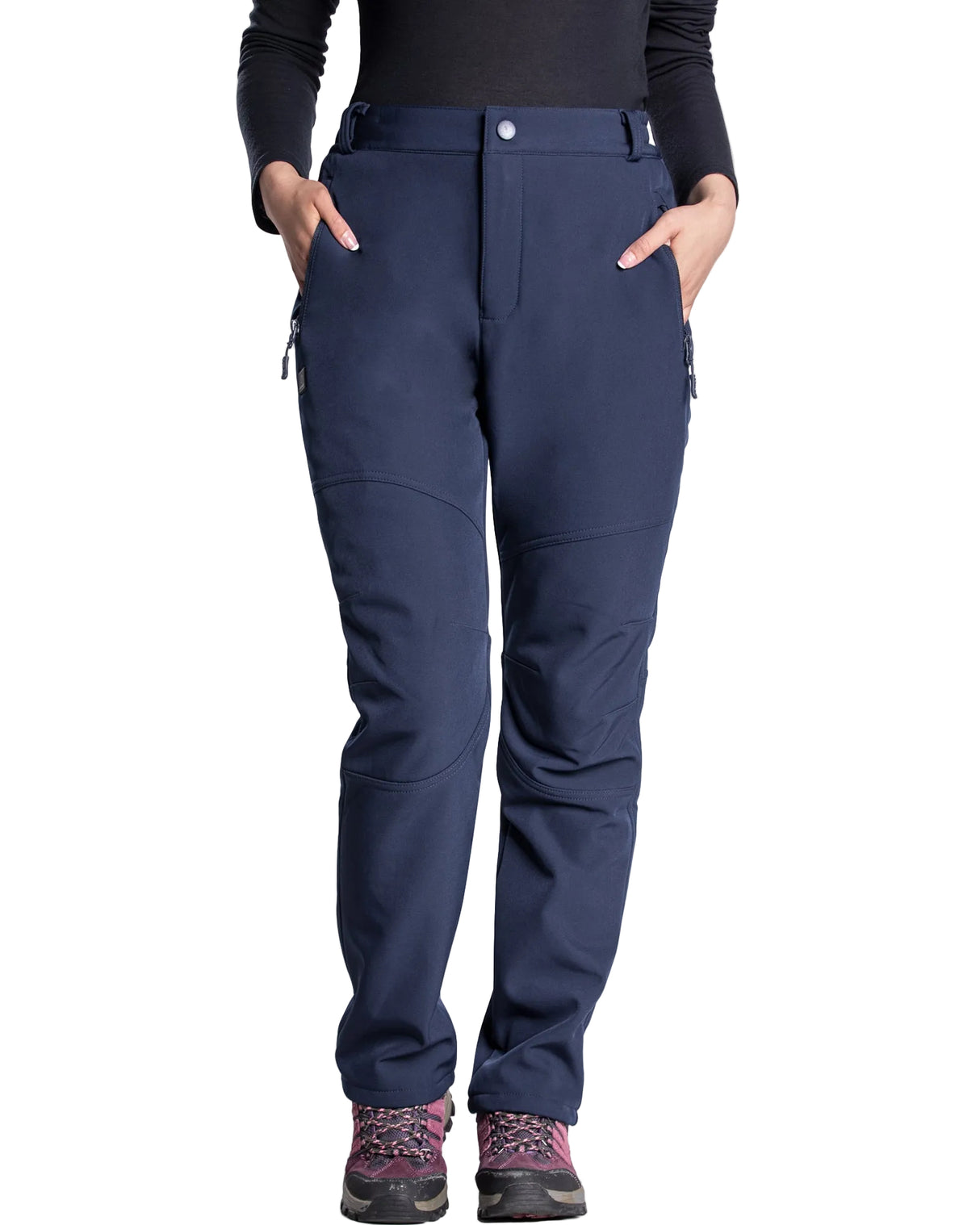 Women's Soft Shell Heated Pants with 12V Battery Pack Fleece Lined