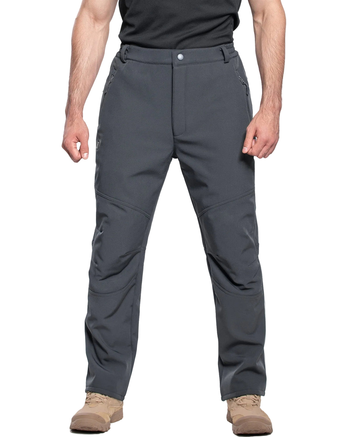 Men's Soft Shell Heated Pants with 12V Battery Pack Fleece Lined