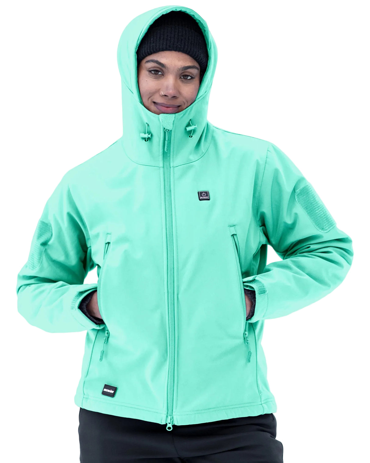 Women's Soft Shell Heated Jacket With 12V Battery Pack