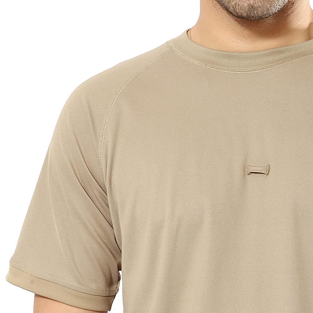 DEWBU Men's Short Sleeve Tactical Outdoor T-Shirt