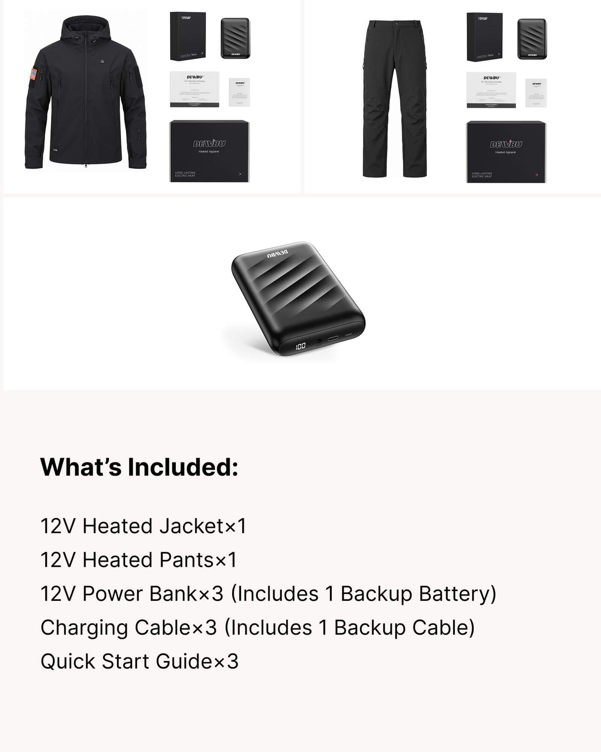 12V Men's Worksite Full-Body Softshell Heated Suit & Extra Battery Bundle