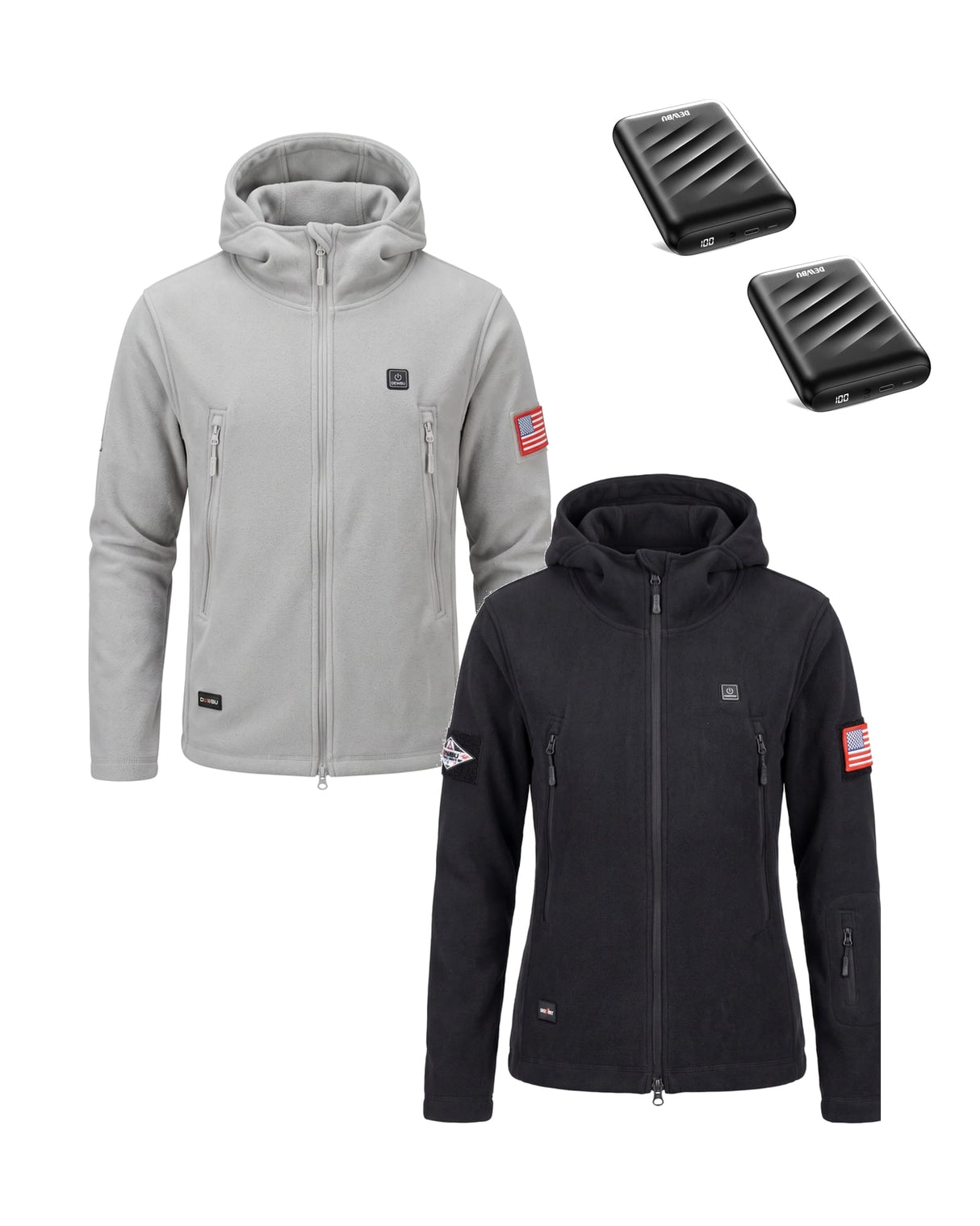 12V Fleece Heated Jacket & Extra Battery Gift Bundle for Women
