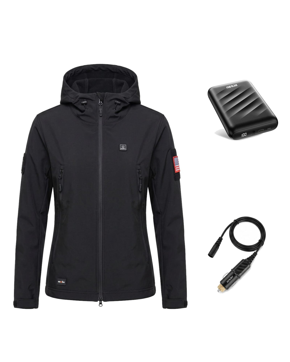 12V Women's Worksite Softshell Heated Jacket  & Accessory Bundle