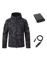 12V Hunting/Outdoor Softshell Heated Jacket & Accessory Bundle in Camo Black
