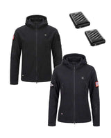 12V His & Hers Everyday-Comfort Fleece Heated Jacket & Extra Battery Bundle in Black