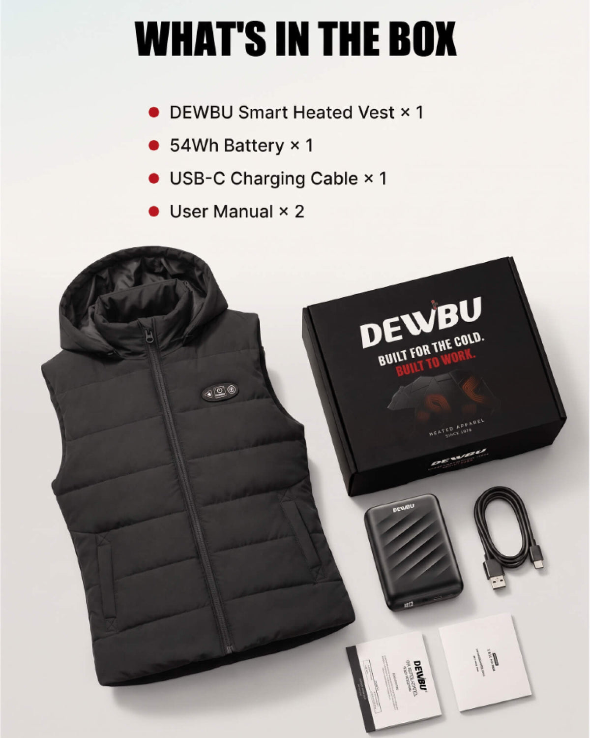 Pre-Order Men's AI-Powered Smart Heated Vest with 12V Battery Pack