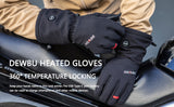 Leather Heated Gloves for Women and Men With 5V Rechargeable Battery Pack - Black