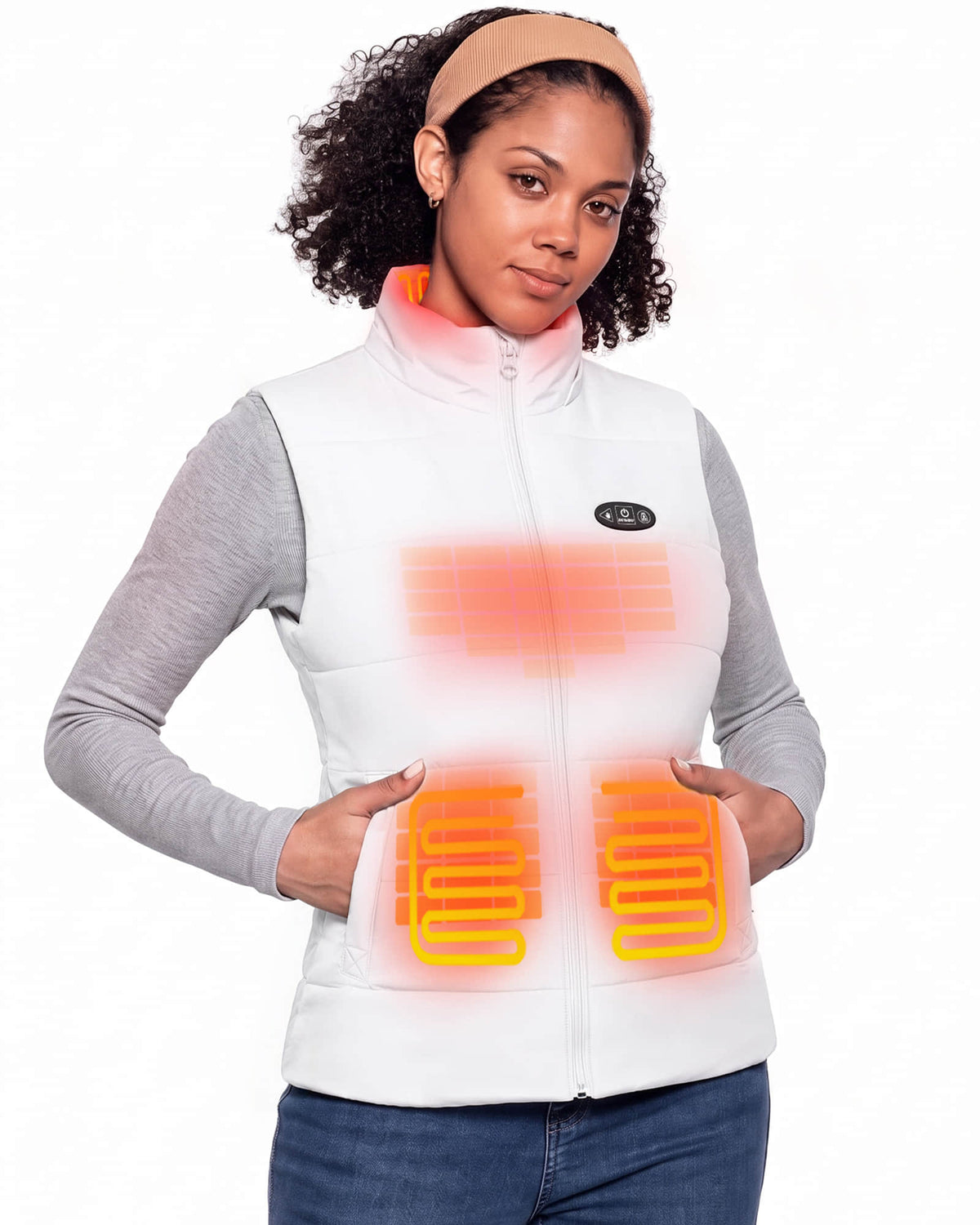 Pre-Order Women's AI-Powered Smart Heated Vest with 12V Battery Pack