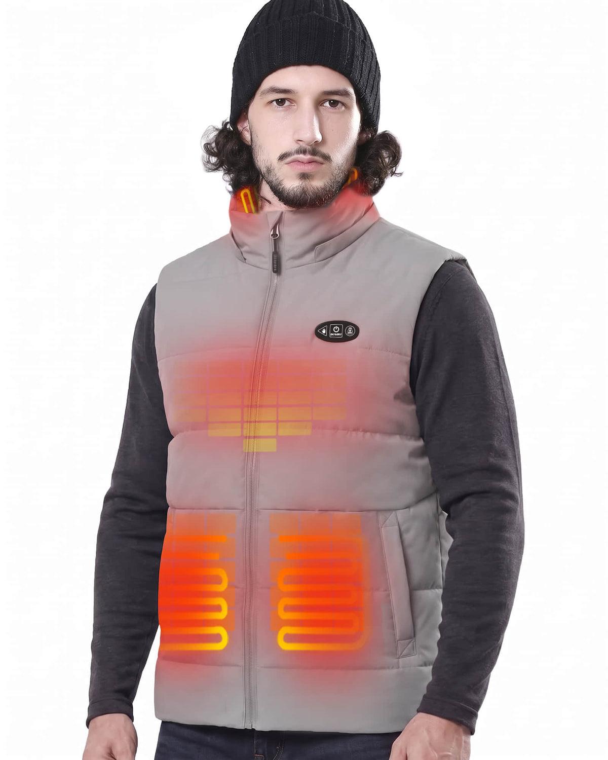 Pre-Order Men's AI-Powered Smart Heated Vest with 12V Battery Pack