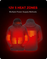 Men's Soft Shell Heated Jacket With 12V Battery Pack