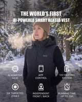 Pre-Order Women's AI-Powered Smart Heated Vest with 12V Battery Pack