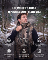 Pre-Order Men's AI-Powered Smart Heated Vest with 12V Battery Pack