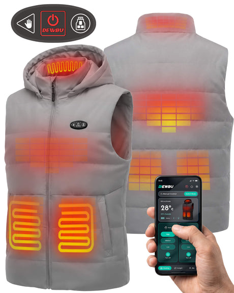 Pre-Order | Men's AI-Powered Smart Heated Vest with 12V Battery Pack