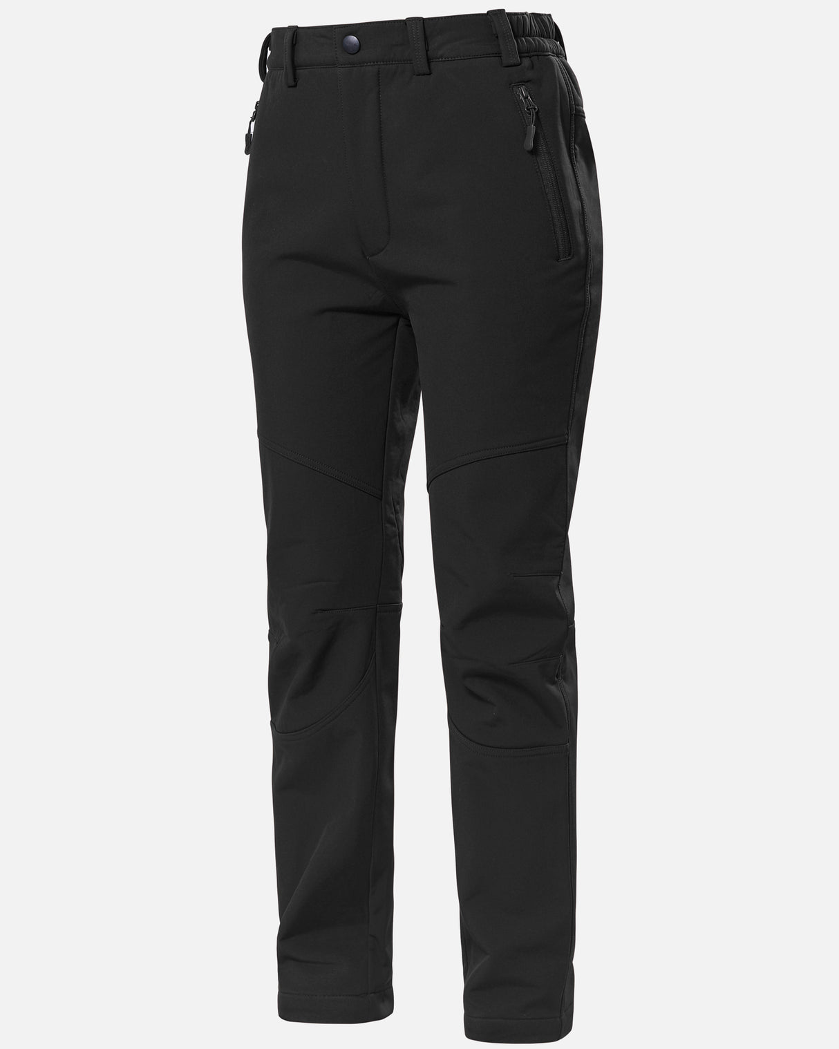 DEWBU® Men's Soft Shell Heated Pants with 12V Battery Pack Fleece Lined -  Black