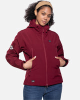 Women's Soft Shell Heated Jacket With 12V Battery Pack - Red