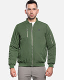 Men's Heated Bomber Padded Jacket with 12V Battery Pack -Olive Green