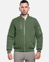Men's Heated Bomber Padded Jacket with 12V Battery Pack -Olive Green