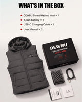 Pre-Order Men's AI-Powered Smart Heated Vest with 12V Battery Pack