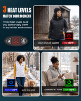 Pre-Order Women's AI-Powered Smart Heated Vest with 12V Battery Pack