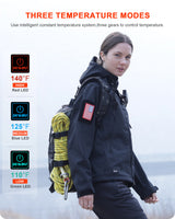Women's Soft Shell Heated Jacket With 12V Battery Pack