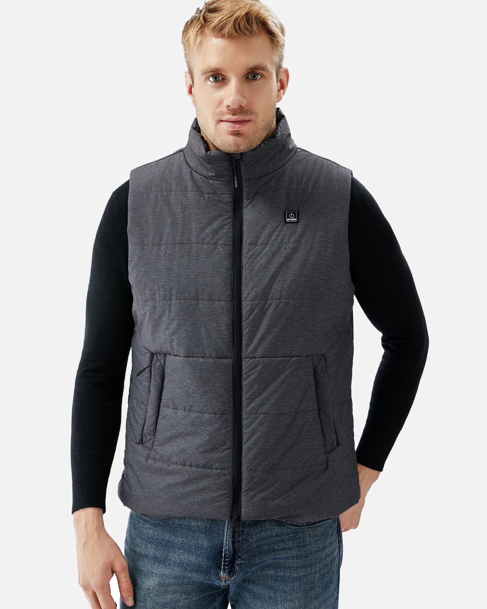 DEWBU® Men's Heated Jacket With 12V Battery Pack - Grey