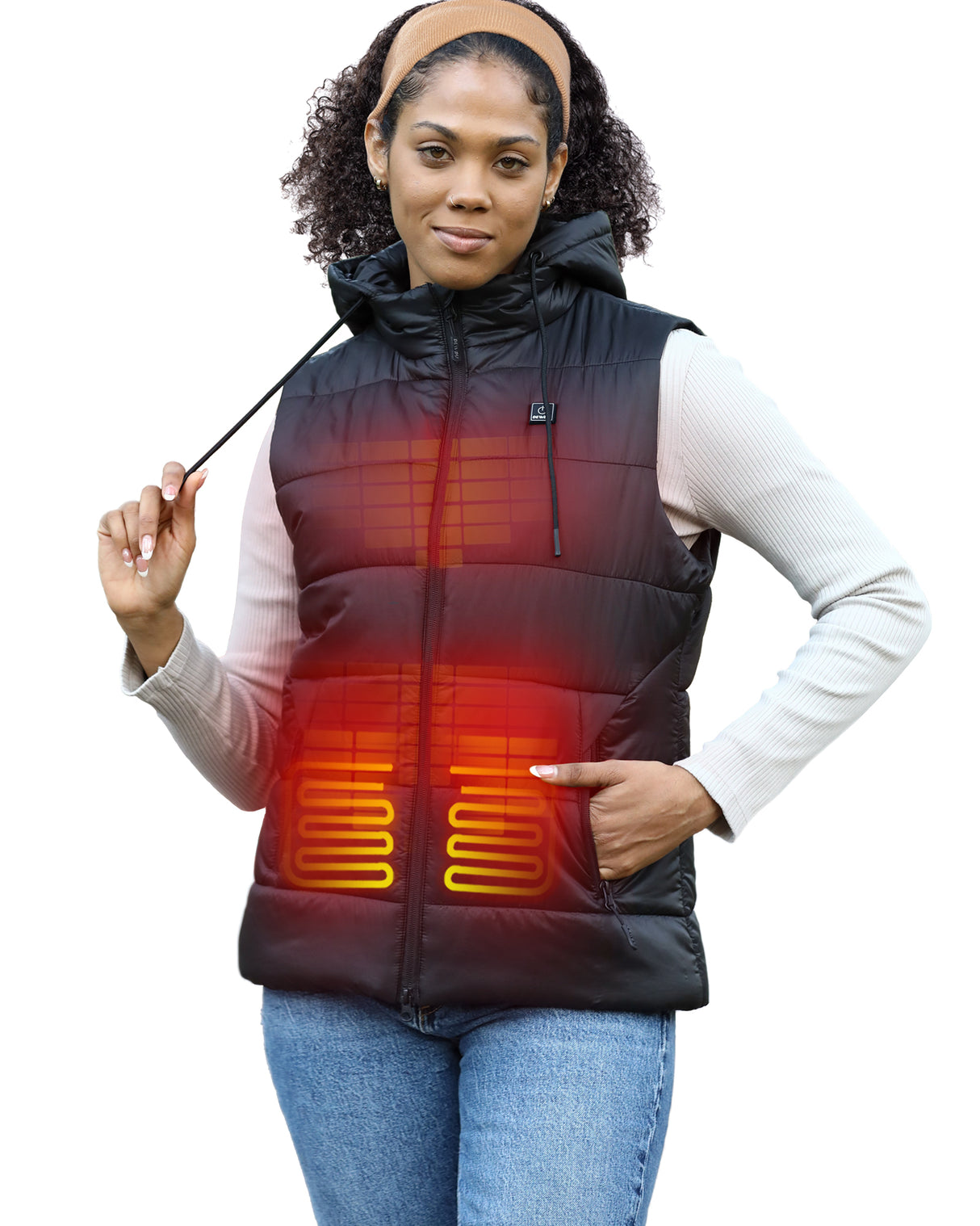 Women's Heated Jacket Detachable Hood With 12V Battery Pack - Purple – DEWBU