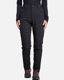 Women's Soft Shell  Heated Pants with 12V Battery Pack Fleece Lined - Black