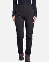 Women's Soft Shell  Heated Pants with 12V Battery Pack Fleece Lined - Black