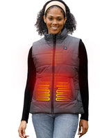 Women's Heated Vest With 12V Battery Pack - Grey