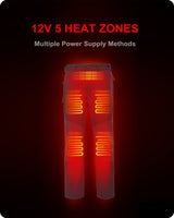Men's Soft Shell  Heated Pants with 12V Battery Pack Fleece Lined