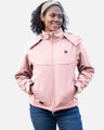 Women's Soft Shell Heated Jacket Detachable Hood With 12V Battery Pack