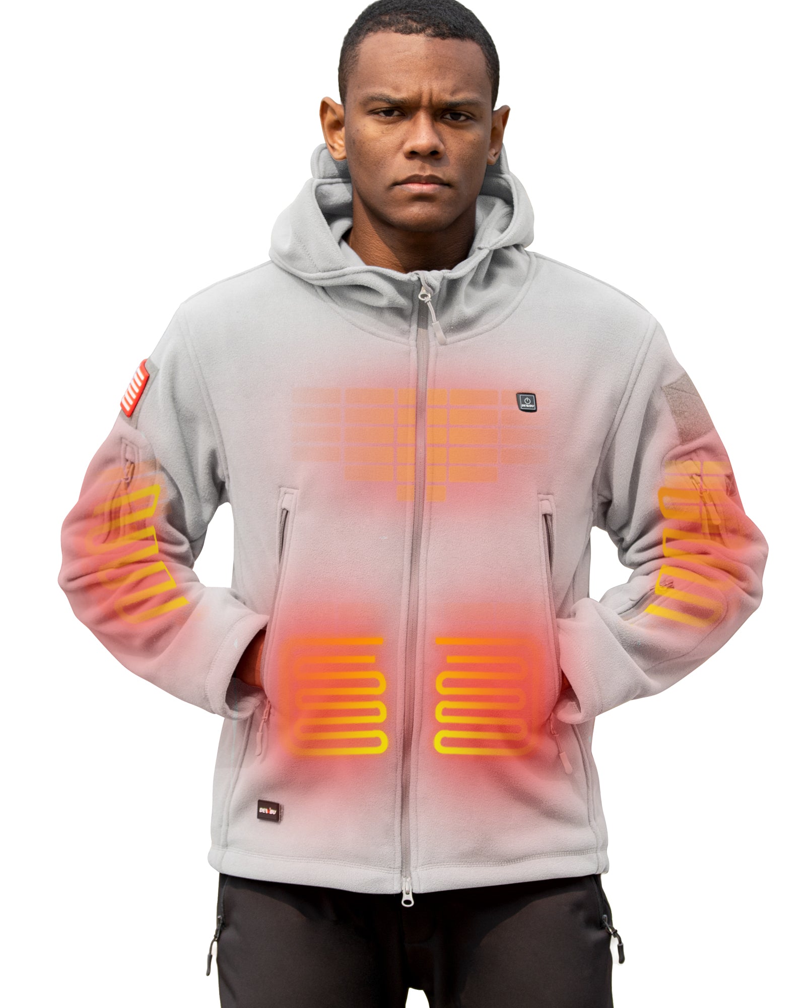 Men's 12V Heated Fleece Hoodie | Lightweight Layering | DEWBU®