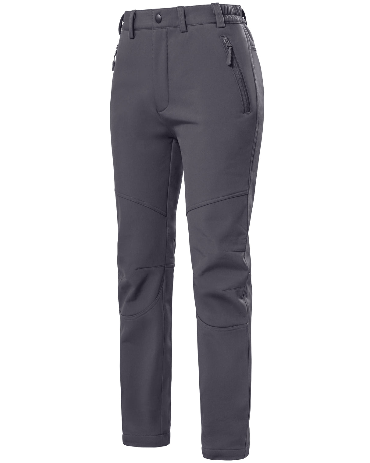 Women's Soft Shell Heated Pants with 12V Battery Pack Fleece Lined - Grey
