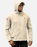 Men's Polar Fleece Heated Jacket With 12V Battery Pack - Almond
