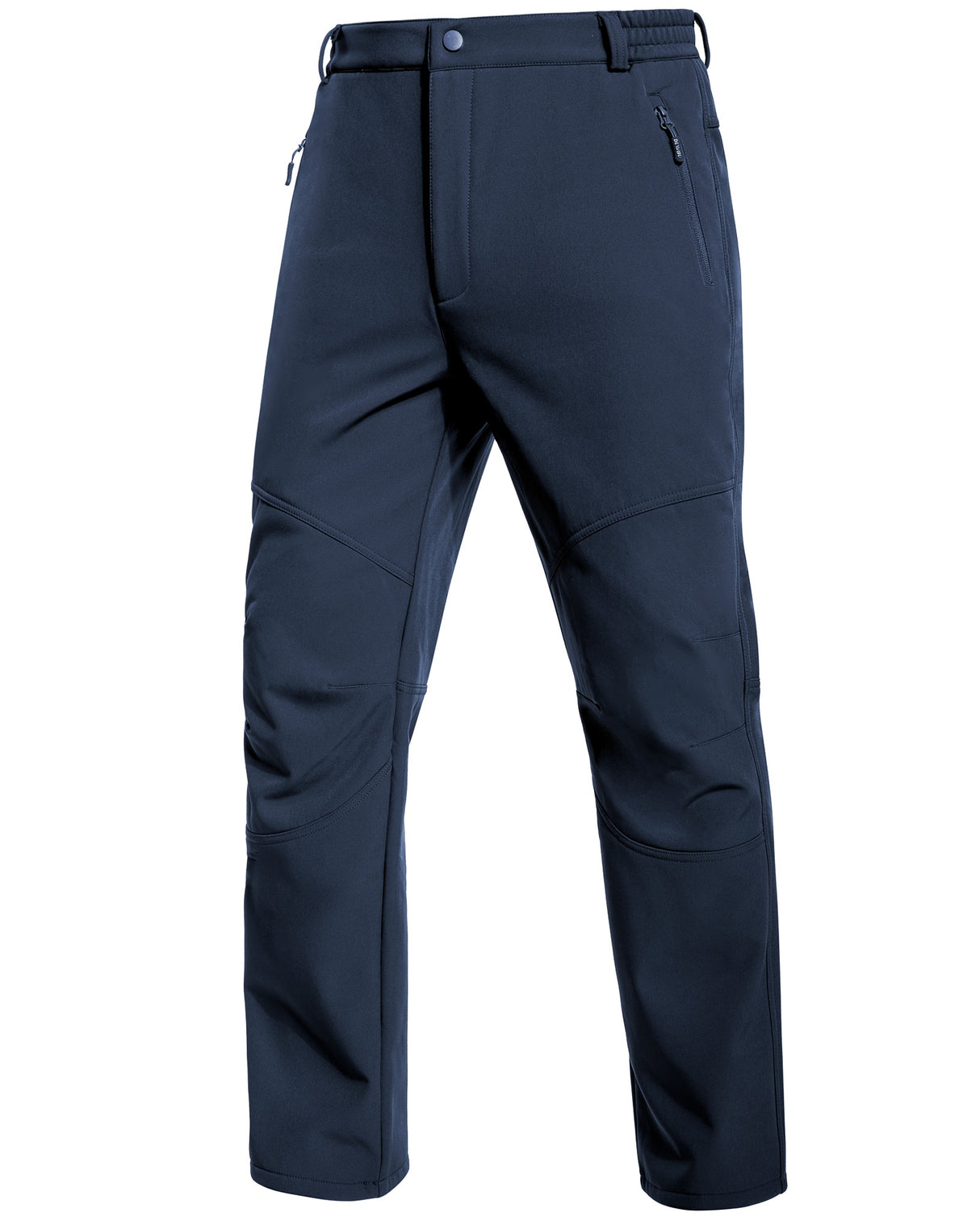 Men's Soft Shell  Heated Pants with 12V Battery Pack Fleece Lined - Dark Blue