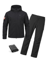 12V Men's Worksite Full-Body Softshell Heated Suit  & Extra Battery Bundle