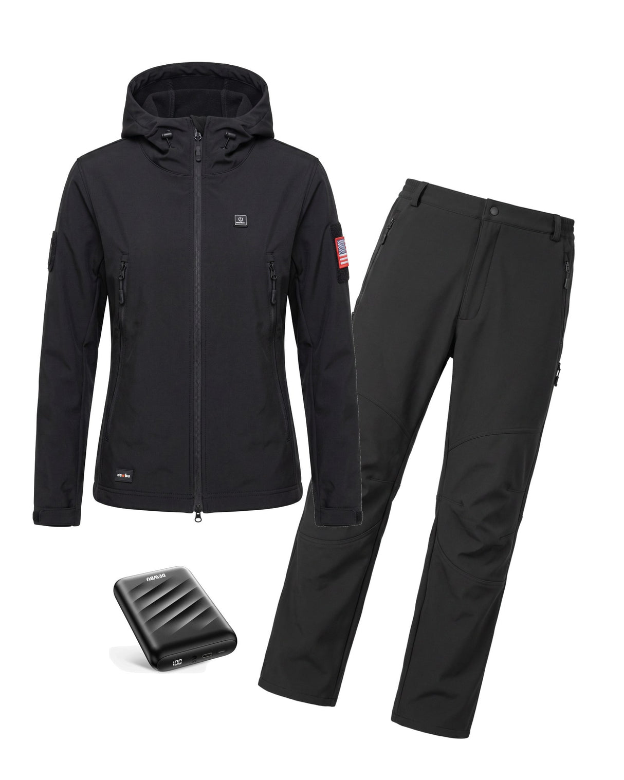 12V Women's Worksite Full-Body Softshell Heated Suit  & Extra Battery Bundle