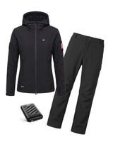 12V Women's Worksite Full-Body Softshell Heated Suit  & Extra Battery Bundle