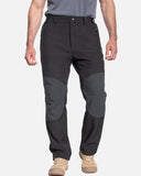Men's Soft Shell  Heated Pants with 12V Battery Pack Fleece Lined - Black