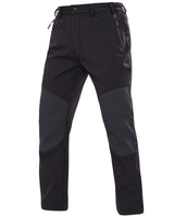 Men's Soft Shell  Heated Pants with 12V Battery Pack Fleece Lined - Black