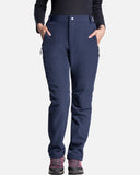 Women's Soft Shell  Heated Pants with 12V Battery Pack Fleece Lined -Dark Blue