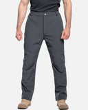 Men's Soft Shell  Heated Pants with 12V Battery Pack Fleece Lined - Pure Grey